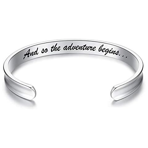 YOYONY Women's Bracelets,Stainless Steel Inspirational Keep Funking Going Bracelet,Gifts for Her. Cover