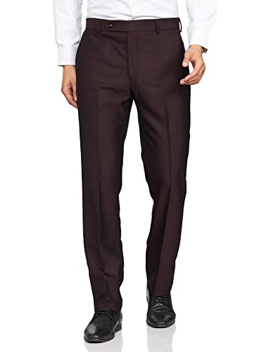 Image of Raymond Rayon Blend Men's Full Sleeve Contemporary FIT Dark Maroon Formal Suit