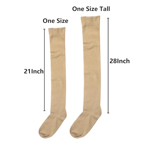 Image of Bestjybt Women Thigh High Socks Cotton Warm Long Over Knee High Stockings
