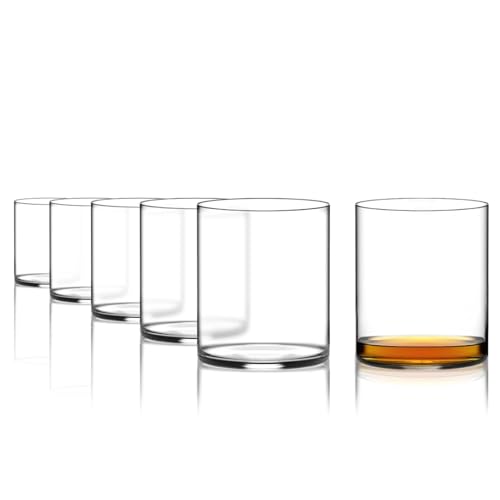 Set di 6 bicchieri da whisky da 310 ml in vetro di cristallo di alta qualità lavabili in lavastoviglie