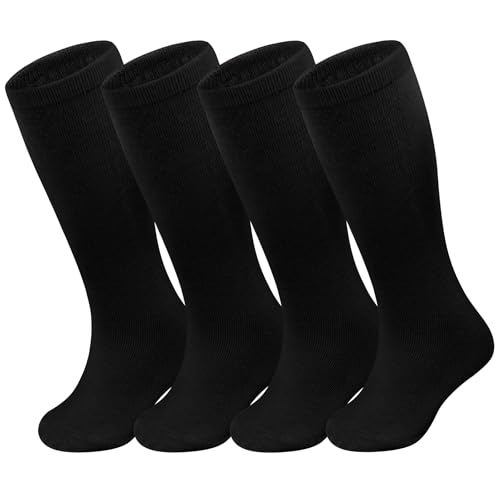 Image of Olreco 4 Pack Kids Soccer Socks Toddler Baseball Socks Youth Boys Football Sock Boys Girls Softball Sock Athletic Accessories