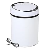 Pattumiera, Pattumiera per Bagno in Acciaio Inossidabile, Portarifiuti Elettrico da 13 Galloni, Pattumiera con Sensore Automatico con Pannello di Controllo Touch, Pattumiera con Sensore di Movimento