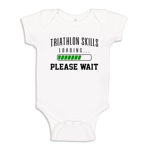 Triathlon Baby Bodysuit One Piece Or Toddler T-Shirt Triathlon Skills Loading Please Wait for The Future Triathlete Baby