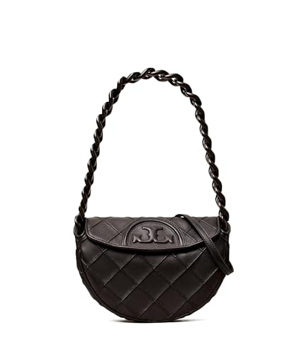 Tory Burch Fleming Soft Mini Crescent Bag, Black