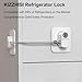 KIZZHISI Fridge Lock (2 Pack),Refrigerator Lock with Keys,for Fridge, Cabinet Locks, Drawers, Dishwasher, Toilet and Child Safety Cabinet Locks, 3M Adhesive No Drilling (White)