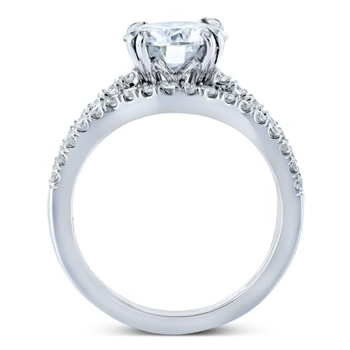 Kobelli Moissanite and Lab Grown Diamond Bridal Rings Set 2 1/3 CTW 14k White Gold (GH/VS, DEF/VS)4