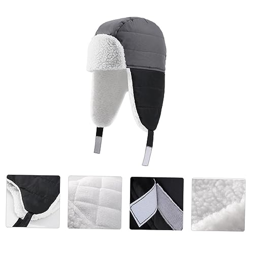 Winter Hats for Boys and Girls Fleece Design Circumference for Outdoor Activities Cozy and Warm Ear Cover for Boys and Girls Black4