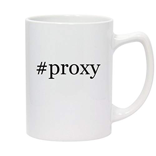 #proxy - 14oz Hashtag White Ceramic Statesman Coffee Mug