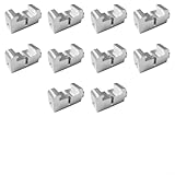 ISO-Vakuum-Messschieberschraube M8 Flanschklemme mit Doppelhaken für industrielle Rohrleitungen aus Aluminiumlegierung und Edelstahl, 10 Stück (doppelt)