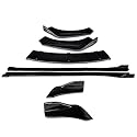Seitenschweller Für 718 981 2016-2022 Auto Frontstoßstange Splitter Lip Body Kit Spoiler Seitenschweller Erweiterungen(Gloss Black)