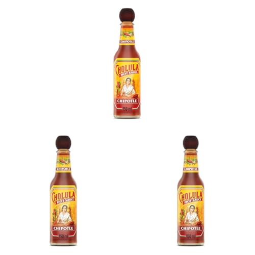 Image of Cholula Hot Sauce Chipotle (148ml)| Spicy Hot Dip| Mexican Sauce| | Authentic Flavours (Pack of 3)