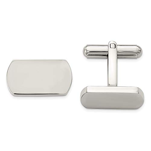 Mancuernillas de acero inoxidable para hombre 8mm x 18mm