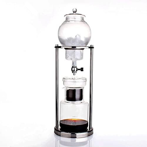 600ml 1000ml Cold Brew Drip Coffee Maker Reusable Glass Filter Tools Espresso Dripper Coffee Pot Ice Water Drip Coffee Machine (Color : Gold Size : 600ml) (Gold 600ml) image 2