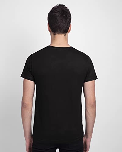 Image of Bewakoof Men's Printed 100% Cotton T-Shirt - Regular Fit, Round Neck, Half Sleeves