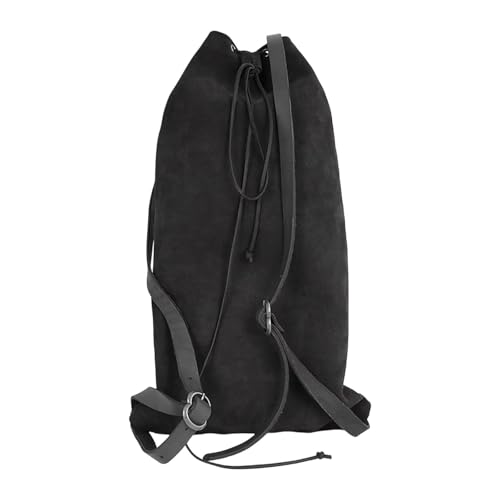 UxicRuya Mochila Medieval para Cavaleiros, Ideal para Escalada, Camping, Cavalgada e, Preto