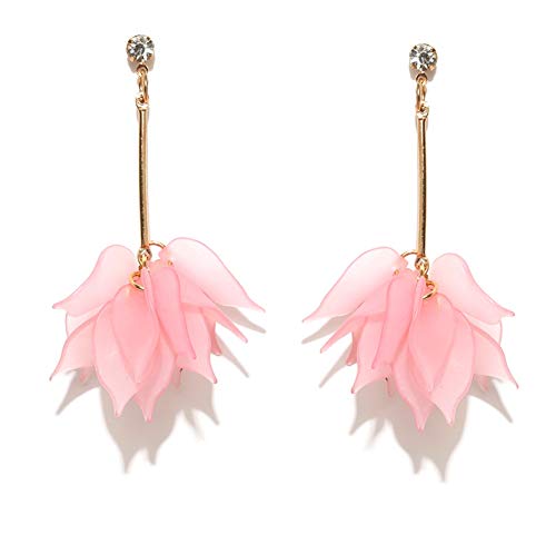 OOMPH Jewellery Pink Floral In Gold Tone Drop Fashion Earrings For Women & Girls(ES2S44) (B08F2KCJF8) Amazon Price History, Amazon Price Tracker