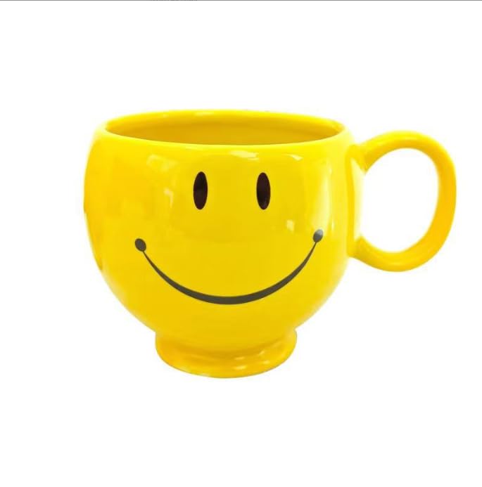 Smiley Face Yellow Ceramic Mug