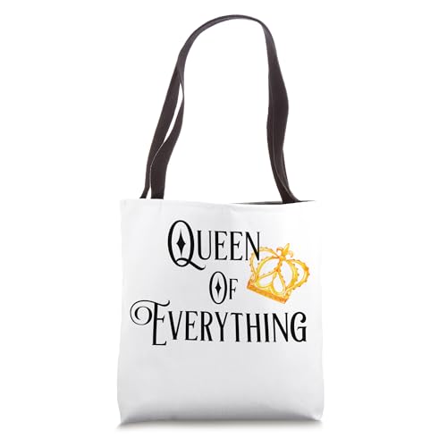 Bolso Tote Queen of Everything con corona real miniatura 1