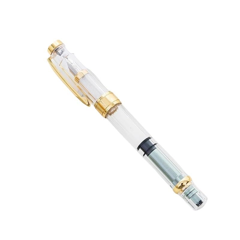 Stylo-plume transparent anti-fatigue pour écriture fluide sans taches d'encre
