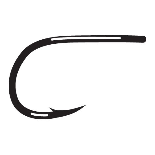GamakatsuC14S Glo Bug 2X Strong Fly Hook-Pack Of 25 (Black, 12)