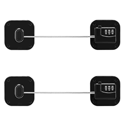 Verrou de Réfrigérateur avec Code Securite Fenetre pour Enfant avec Adhésive pour Bloque Porte Placards Armoires 2 Pièces