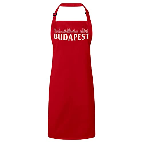 Tablier cuisine premium Budapest anti-taches au design minimalist voyage pour passionné Hongrie