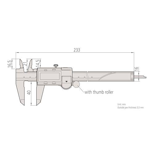 Mitutoyo 500-196-30 Advanced Onsite Sensor (Aos) Absolute Scale Digital Caliper thumb #1