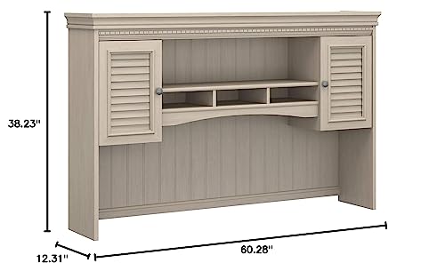 Bush Business Furniture WC53231-03 Bush Furniture Fairview 60W Hutch For L Shaped Desk In Antique White, Attachment thumb #2