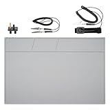 VOTCT Anti Static Mat with ESD Wrist and Ground Wire,ESD Silicone Soldering Mat Heat Resistant 932℉ for Electronic Products, iPhone, iPad, iMac, Laptops, Computers, PC Buildings, 20 * 13.5 in