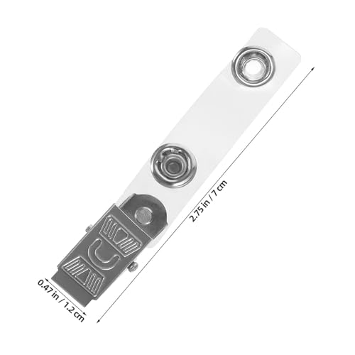 Clips pour badges d'identification à fixation robuste en métal résistant - 300 pièces - 2