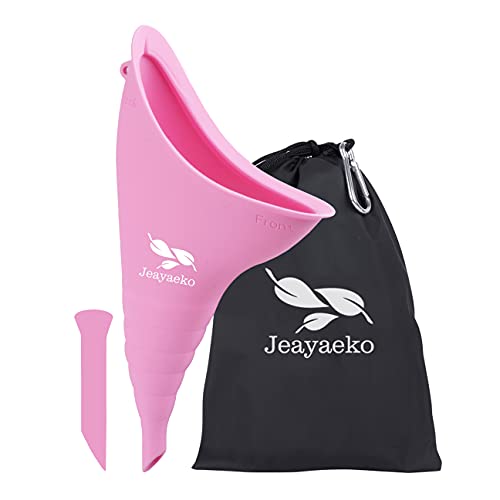 Jeayaeko Female Urination Device, Female Urinal, Portable Urinal for Women She Pee Cup for Women Standing up Reusable Travel Urinal Female Urination Device for Women Road Trip Camping with Carry Bag