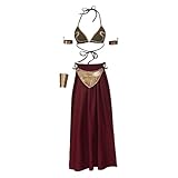 Princess Cosplay Leia Slave Costume Lingerie Uniform Set for Women Halloween Outfits