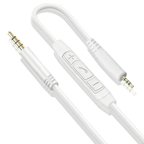 Bose - Cable de audio de repuesto para auriculares, cable auxiliar de 3,5 mm a 2,5 mm para Bose 700 QuietComfort Ultra QC25 QC35 QC35II QC45 JBL Tune 720BT 670NC 760NC 770NC con micrófono en línea y