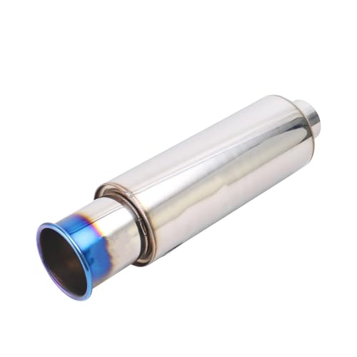 Tubo de escape silencioso deportivo de acero inoxidable de 2,5" a 3" para coche