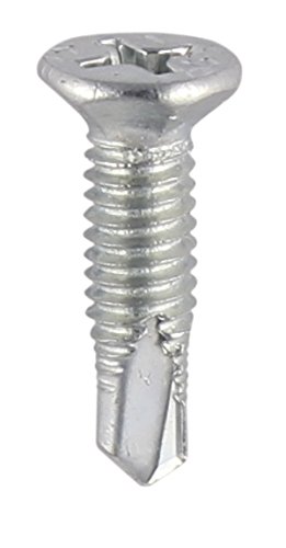 TIMco 232Z BZP PVC Countersunk Self-Drilling Facet Screw M4 x 19 - Zinc (Box of 1000)