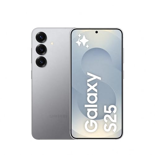 Samsung Galaxy S25 512GB Teléfono Móvil con IA, Galaxy AI, 12GB RAM, Cámara 50MP, Dual SIM, IP68, Garantía del Fabricante 3 Años + 1 Año Extra, Color Gris (Versión Española)