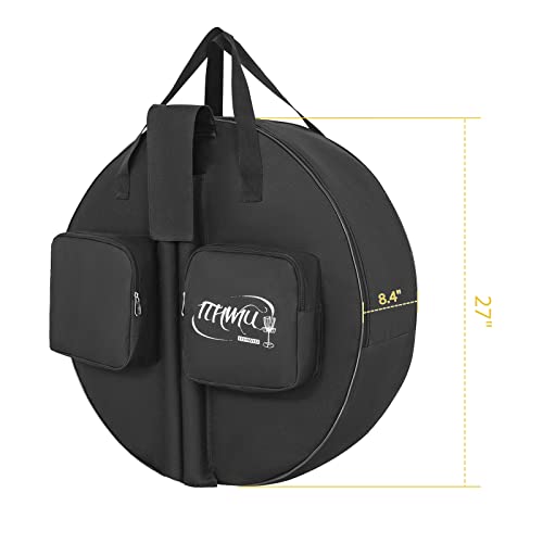Ithwiu Disc Golf Basket Portable Water Resistant Carrying Bag D 27'' X H 8.4'', Black (Only Bag) #TOP4