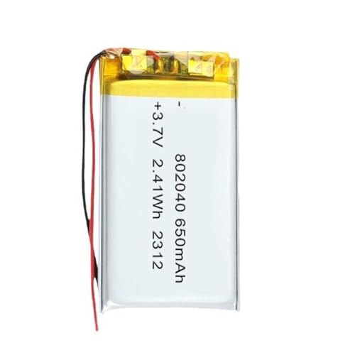 Batería 802040 recargable de 3,7 V idónea para masajeadores y estimuladores faciales