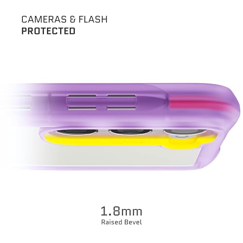 Image of Ghostek Covert Clear Samsung Galaxy S23 Plus Phone Case with Military Grade Shockproof Protection, Non-Slip Grip, Protective Silicone Cover Designed for 2023 Galaxy S23+ (6.6 inch) (Purple)