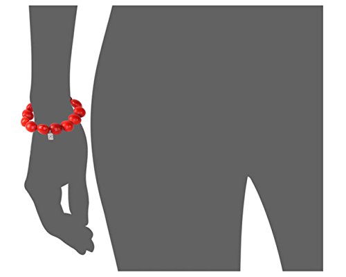 Image of EVELYN BROOKS Classic Stretchy Adjustable Beaded Bracelet for Women 6.5 inch - 7.5 inch w /Meaningful Good Luck Huayruro Seeds Beads - Great Gifts for Mom, Daughter, Sister, Aunt, Girlfriend
