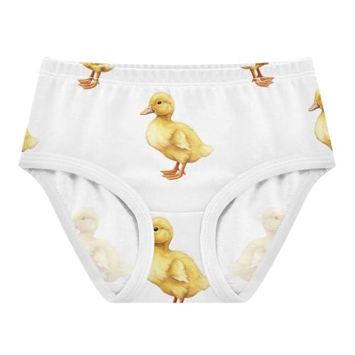 Toddlers Underwear Floral 2t Cotton Little Girl Panties Print Briefs Underpants Cute Yellow Ducks White