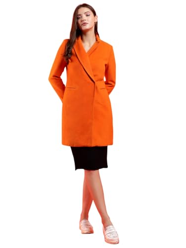 Image of KOTTY Womens Cotton Blend Standard Length Elegant Style Coat - Classic Style with Modern Detailing