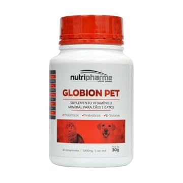 NUTRIPHARME Suplemento Vitamínico Nutripharme Globion Pet Para Cães E Gatos - 30 Comprimidos