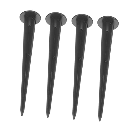 KONTONTY Pali di Inserimento a Terra in Alluminio Pressofuso per Luci Solari da Esterno, Accessori per Faretti LED Paesaggistici, Set da 4 Pezzi Resistenti e Compatti per Giardino