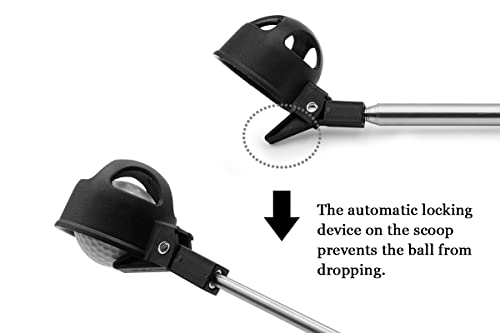 Famgee Telescopic Extendable Stainless Golf Ball Retriever Scoop Pick Up Steel Saver Shaft Tool #TOP2