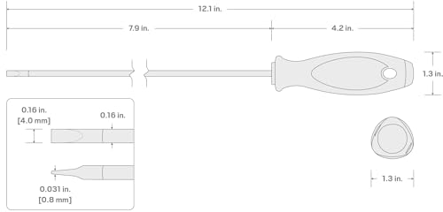 Image of TEKTON 4 mm Slotted Screwdriver (8 in. Shank) | DWS01408
