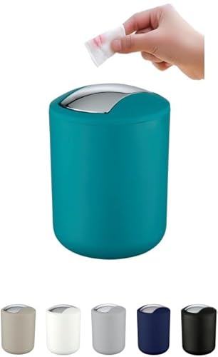 WK "Brasilia Table Top Kitchen Waste/Cosmetics Small Bin (Cerulean Blue)