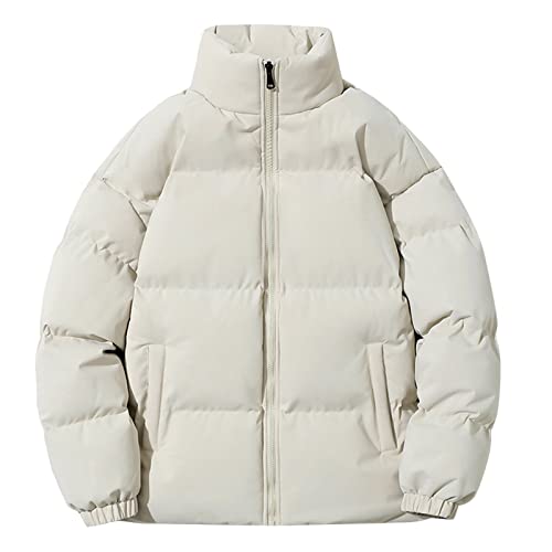 Hkdjaess Parka con capucha para mujer con capucha de manga corta cómoda abrigos ropa cálida Slim Fit grueso Outwear abrigo polar cremallera media temporada a prueba de viento chaqueta, A1# Khaki, XL