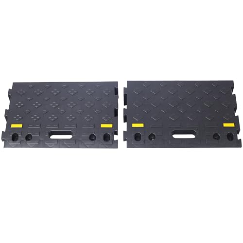Rampa portátil para bordillos 2 piezas 4 pulgadas negro miniatura 5