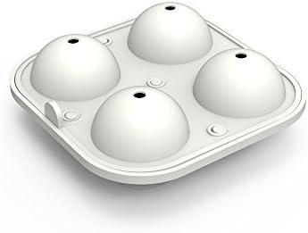 W&P Peak Silicone Sphere Ice Mold w/ Cover | Charcoal | Easy to Remove | Round Cocktail Whiskey Drink Ice Maker | Food Grade Premium Silicone | Dishwasher Safe, BPA Free